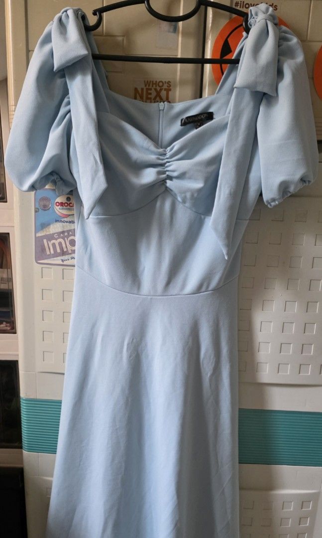 Karimadon Light Blue Dress (Category: Dresses) located in Quezon City. Submitted by xia_ko (Listing ID 1358796353, Image 3). Description: - It was bought for 2,700 and used once for a wedding. - Free Brooch.