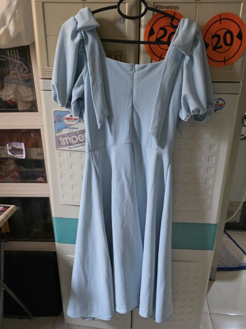 Karimadon Light Blue Dress (Category: Dresses) located in Quezon City. Submitted by xia_ko (Listing ID 1358796353, Image 2). Description: - It was bought for 2,700 and used once for a wedding. - Free Brooch.