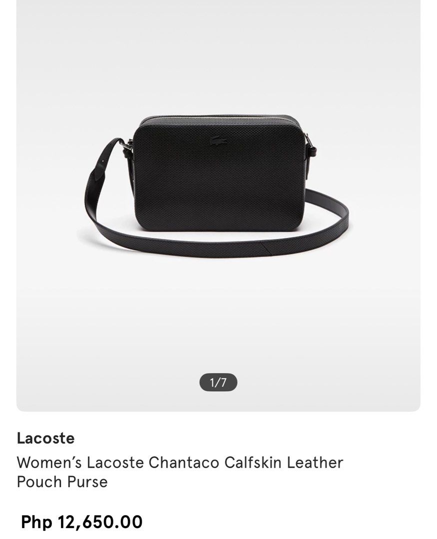 Lacoste bag (Category: Luxury Bags & Wallets) located in Del Monte. Submitted by gshop.ph (Listing ID 1358748786, Image 3). Description: 100% original bought in Lacoste store.