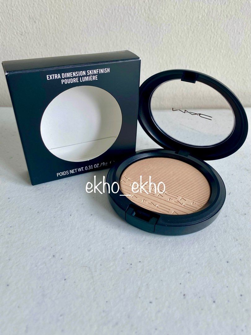 MAC Extra Dimension Skinfinish Highlighter (Double Gleam) (Category: Makeup) located in Mandaluyong City. Submitted by ekho_ekho (Listing ID 1301835583, Image 2). Description: brand new in packaging ——- No rush shipping. Same day delivery (Grab/Lalamove etc) okay but give a day’s notice. No low-ballers. Prices already lower than retail..