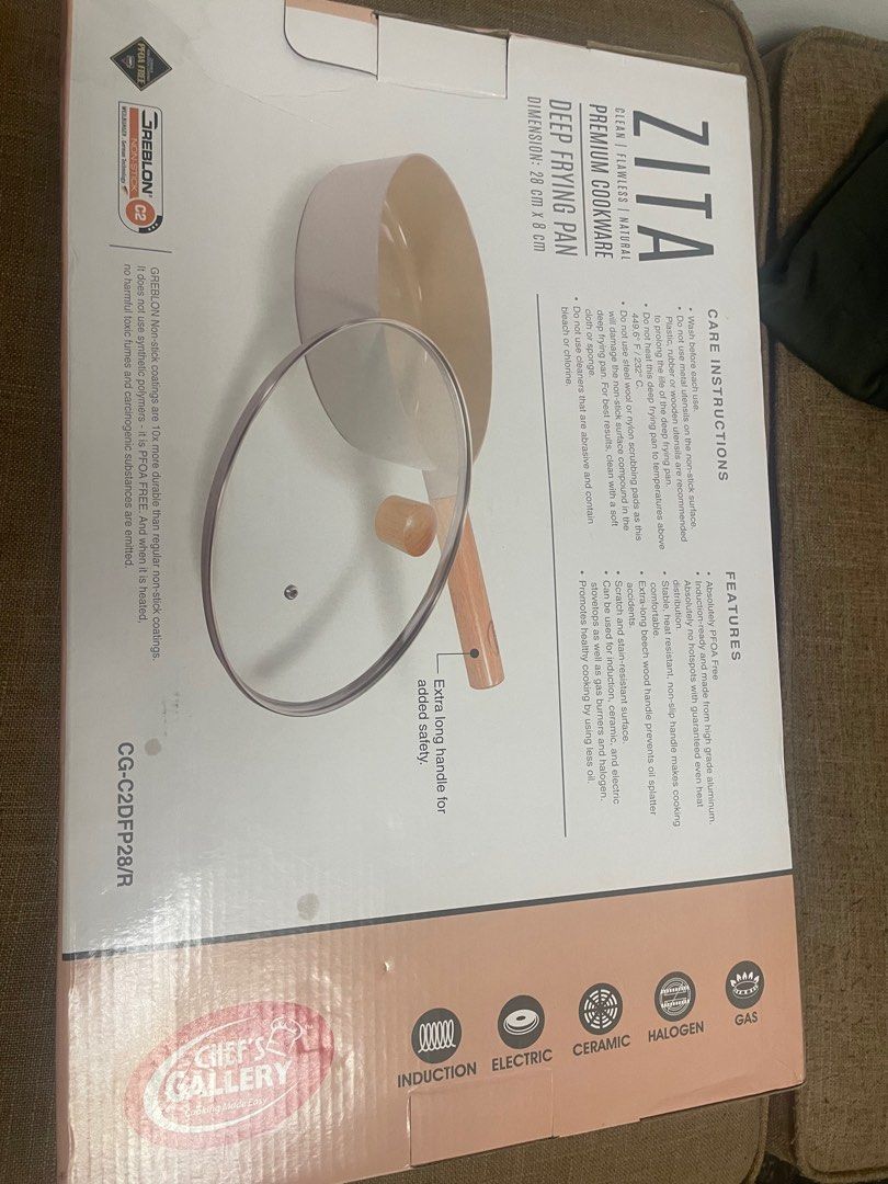 Non stick cookware (Category: Cookers) located in Quezon City. Submitted by cphfnc5qrp (Listing ID 1358790227, Image 2). Description: Can be use in -Induction -Electric -Ceramic -Halogen -Gas .