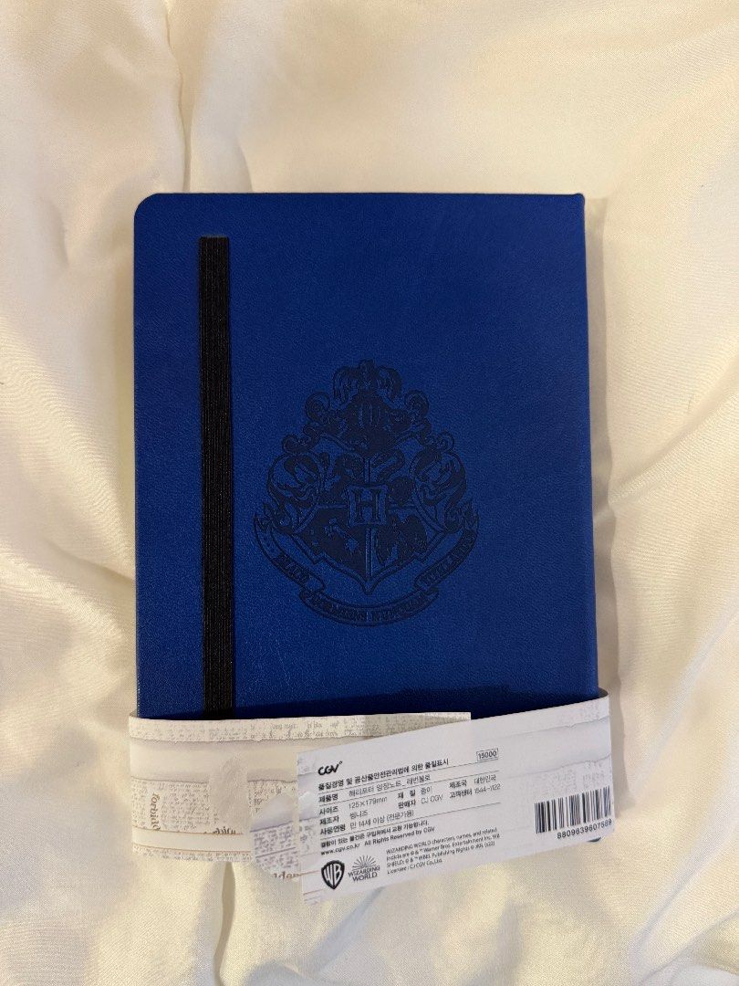 Official Harry Potter (Ravenclaw) notebook (Category: Storybooks) located in Muntinlupa City. Submitted by gizibaeph (Listing ID 1358805293, Image 2). Description: Brand new Only opened to see inside Blank notebook Measurements: 125x179mm Bought in CGV Yongsan, Seoul South Korea.