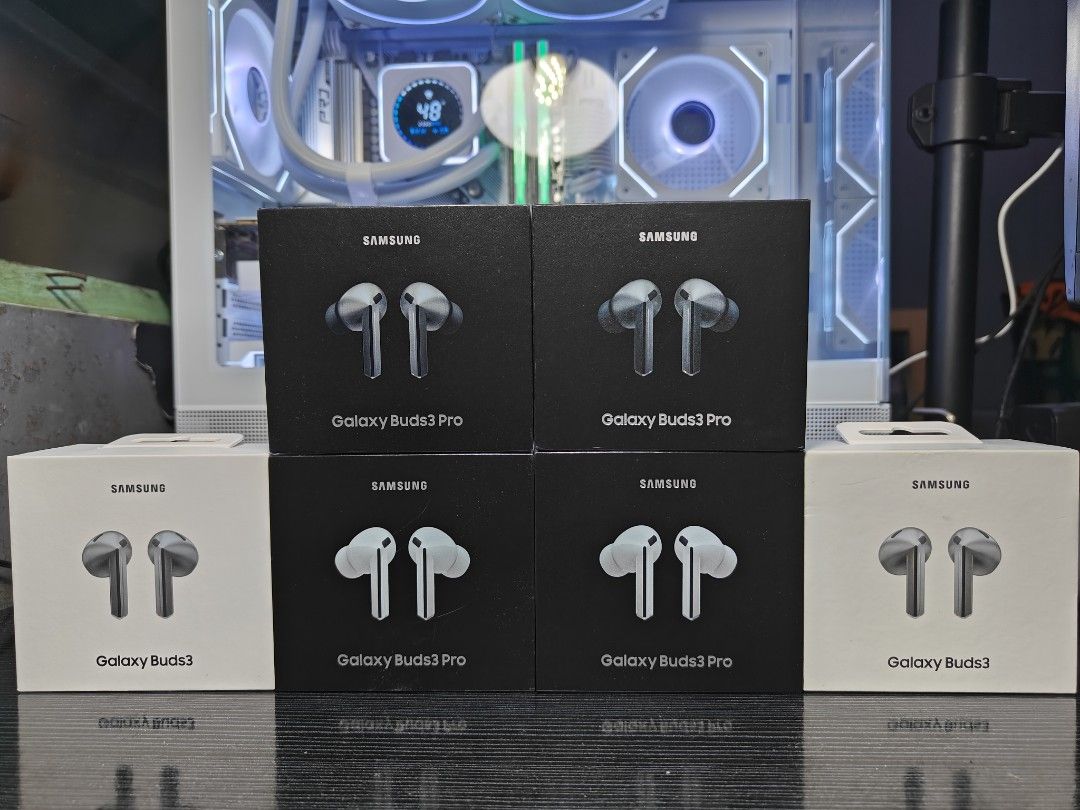 SAMSUNG GALAXY BUDS 3 PRO AND BUDS 3 (Category: Earphones) located in Manila. Submitted by kishaxx00175111 (Listing ID 1358916349, Image 1). Description: SAMSUNG GALAXY BUDS 3 PRO BRANDNEW SEALED SILVER WHITE SELLING FOR 9,480 ONLY SAMSUNG GALAXY BUDS 3 SILVER SELLING FOR 4,480 ONLY MANILA AREA.
