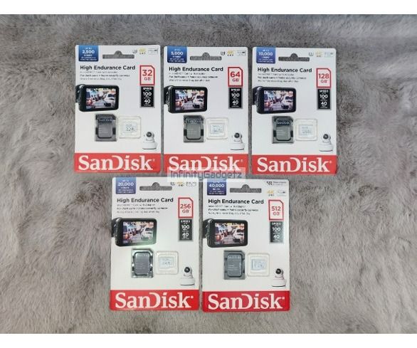 SanDisk High Endurance Micro SD memory Card for Dashcam and CCTV (Category: Memory & SD Cards) located in Manila. Submitted by infinitygadgetzph (Listing ID 1358791247, Image 3). Description: PRICES: 32GB - PHP 1,550 64GB - PHP 1,690 128GB - PHP 2,590 256GB - PHP 4,950 512GB - PHP 9,700 🟩Authentic 🟩Authorized Dealer of SanDisk 🟩Sealed and Brand New 🟩With 3 Months replacement warranty (Must keep the complete box/carton for warranty claim) Comp
