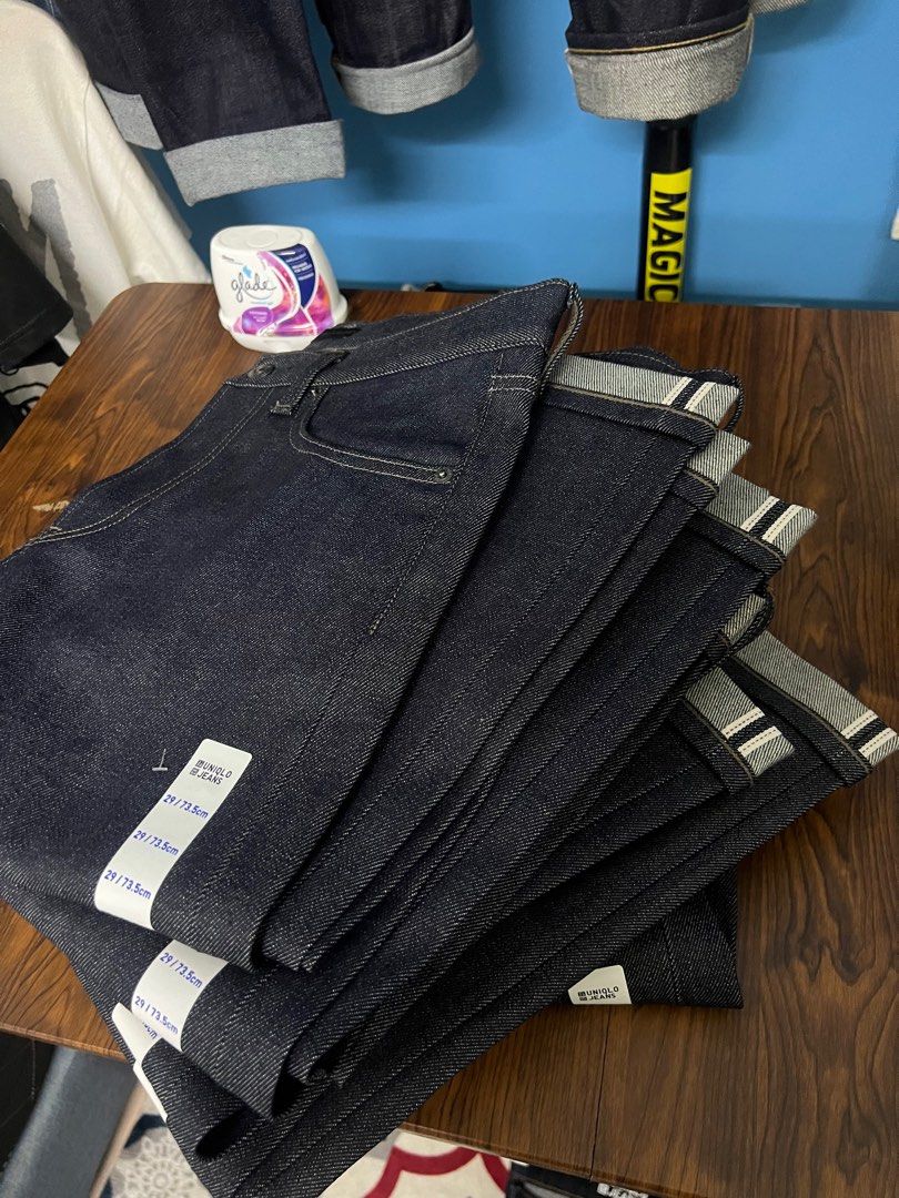 UNIQLO SELVEDGE 28 & 29 only, Men's Fashion, Bottoms, Jeans on Carousell