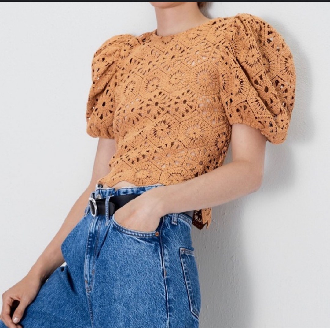 Zahara Chic Linen Top - Mustard Brown