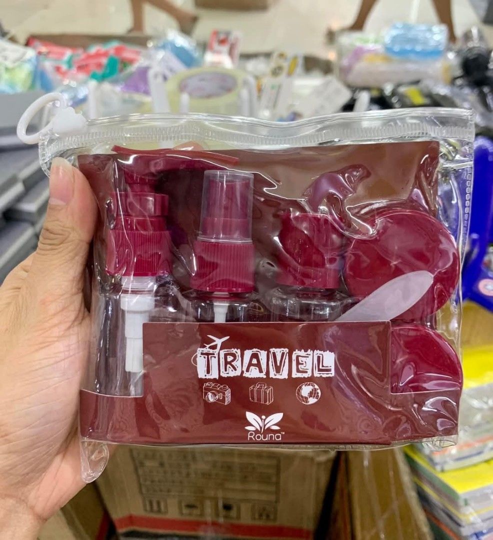 6pcs Traveler Empty Bottle Set (Category: Bath) located in Mandaluyong City. Submitted by shopmla (Listing ID 1359120289, Image 1). Description: 6pcs Traveler Empty Bottle Set @85.00 random colors available no choosing SF applies gcash BPI family.