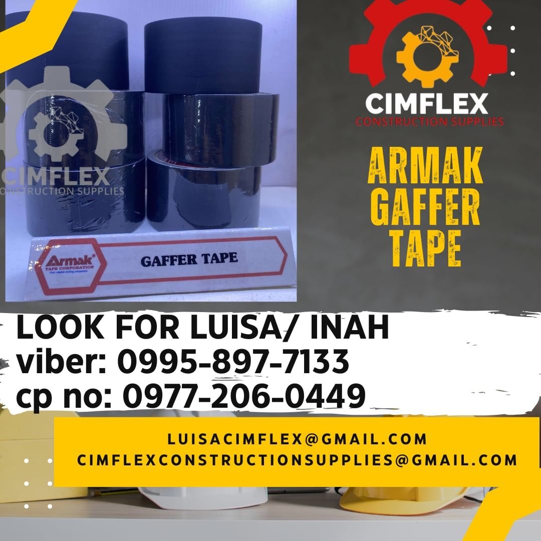 armak gaffer tape (Category: Construction Tools & Equipment) located in Caloocan City. Submitted by luisacimfl72432 (Listing ID 1358938847, Image 1). Description: armak gaffer tape Available here at Cimflex Construction Supplies. Call or Message us to order! Details on the bio 👆 #cimflexcosntructionsupplies #cimflexconstruction #cimflex #hardware #constructiontools #hardwaretools #industrialtools #binondo LOOK FOR LUISA/ INAH .