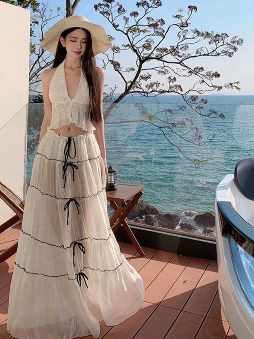 Slim Fit Straight Beach Dress Set