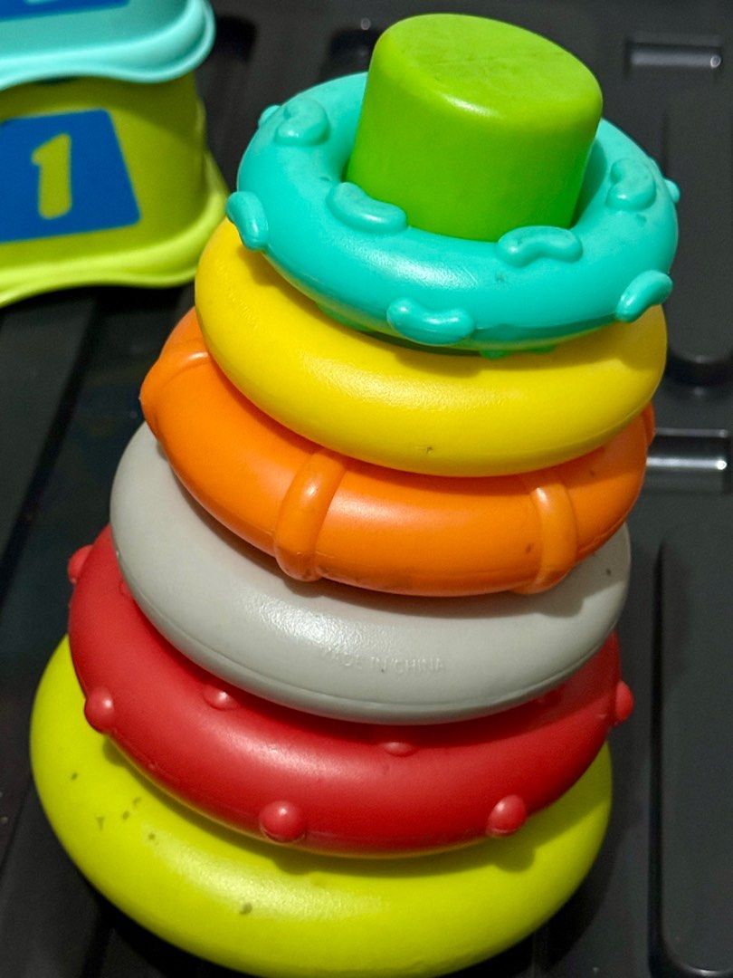 Bundle toys (Category: Infant Playtime) located in Marikina City. Submitted by phoebea15 (Listing ID 1359052647, Image 3). Description: Bundle only Rings Chico tower Fisher price animal shape sorter with music.