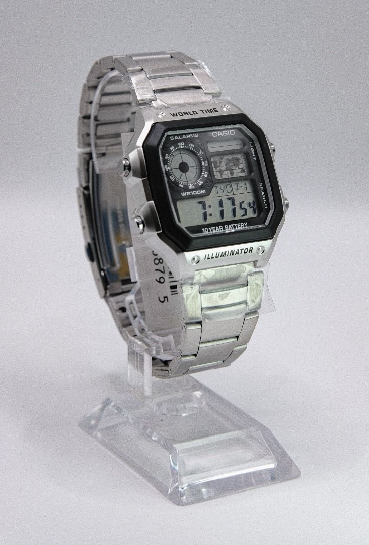CASIO AE-1200WHD-1AV (Category: Luxury Watches) located in Manila. Submitted by rafael_lesaguis (Listing ID 1358989006, Image 2). Description: CASIO AE-1200WHD-1AV ORIGINAL MONEY BACK GUARANTEE IF PROVEN FAKE 1-YEAR WARRANTY BRANDNEW 10/10 Condition Mall SRP price: ₱3,110 My price: ₱2,600 OPEN FOR RESELLERS! Features: 🔹 Case Size 45 × 42.1 × 12.5 mm 🔹 Resin 🔹 Resin Glass 🔹 Stainless Steel Band 🔹 Triple-fold Clasp 🔹 Multi Time (4 different c