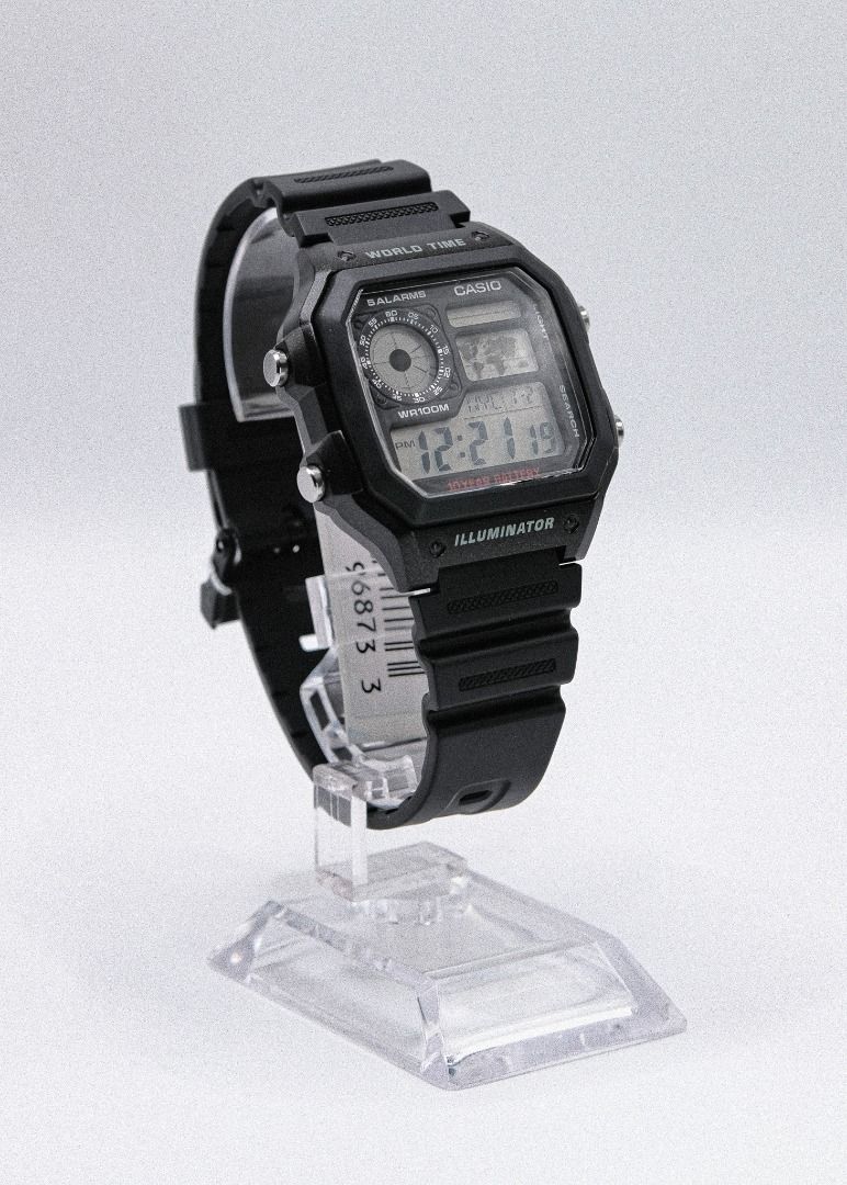 CASIO AE-1200WHD-1AV (Category: Men's Watches) located in Manila. Submitted by rafael_lesaguis (Listing ID 1358996889, Image 2). Description: CASIO AE-1200WHD-1AV ORIGINAL MONEY BACK GUARANTEE IF PROVEN FAKE 1-YEAR WARRANTY BRANDNEW 10/10 Condition Mall SRP price: ₱2,560 My price: ₱2,100 OPEN FOR RESELLERS! Features: 🔹 Case Size 45 × 42.1 × 12.5 mm 🔹 Resin 🔹 Resin Glass 🔹 Resin Band 🔹 Multi Time (4 different cities) 🔹 World time 🔹 Daily al