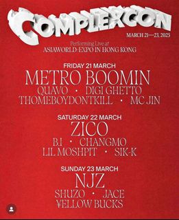 【入手困难】NJZ complexcon 香港2025 A2ポスターPOSTER 香港のあちこちの路上でNJZのCOMPLEXCONのポスターを発見