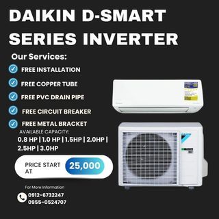 DAIKIN D SMART SERIES SPLIT TYPE AIRCON