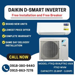 DAIKIN D-SMART INVERTER SPLIT TYPE AIRCON