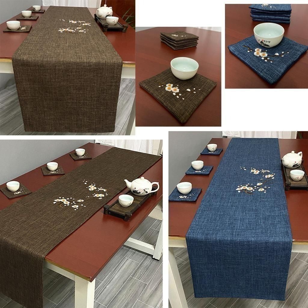 Elegant Table Runner with 6 Coasters65074415291011112