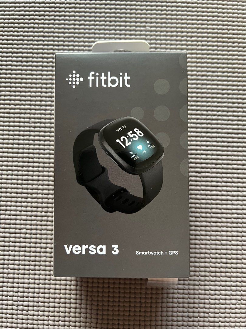 Fitbit Versa 3 (Category: Wearables & Smart Watches) located in Singapore. Submitted by gif_fam (Listing ID 1358957506, Image 1). Description: Brand New Fitbit Versa 3 Black color Box opened for condition check price negotiable for quick deal pick up only.