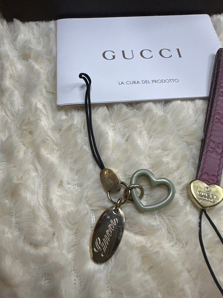 gucci keychain phone chain (Category: Luxury Accessories) located in Antipolo. Submitted by ambercs (Listing ID 1358986128, Image 2). Description: authentic gucci chain can be keychain or a phone chain preloved with minor signs of use can gv the box for free if to take both .