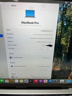 MacBook Pro Retina 13 2019 i5 1.4GHz 16GB 250GB SSD630151828768031112