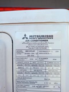 Mitsubishi Split type aircon inverter 1hp