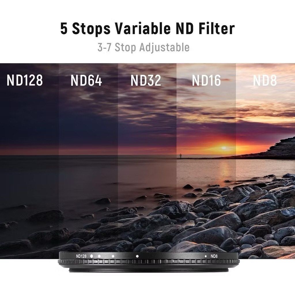 NEEWER 43mm Variable ND Filter ND8-ND128 (3-7 Stop) (Category: Other Photography Accessories) located in Pasig City. Submitted by mr.arc (Listing ID 1358943048, Image 2). Description: NEEWER 43mm Variable ND Filter ND8-ND128 Camera Lens Filter (3-7 Stop) No X Cross Neutral Density Ultra-Slim HD Filter with 30 Multi-Layer Nano Coatings Waterproof Sealed, Brand New Gcash or Bank Transfer Shipping Within Metro Manila c/o buyer.