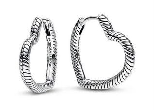 Pandora Heart Hoop Earrings