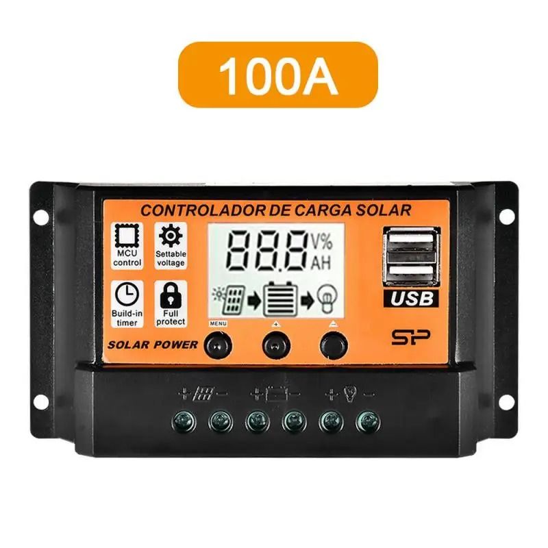 PWM 60A 50A 40A 30A 20A 10A Solar Charge and Discharge Controller 12V ...