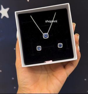 🎀SALE! PANDORA TIMELESS BLUE NECKLACE AND EARRINGS SET