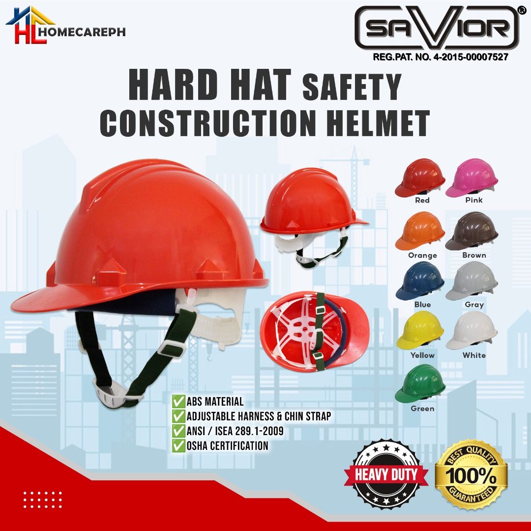 Savior Hard Hat Safety Construction Helmet (Category: Construction Tools & Equipment) located in Manila. Submitted by homecareph (Listing ID 1291080921, Image 1). Description: 03-18-2025 ✅For Sale !!! ✅Retail / Wholesale ✅SAVIOR HARD HAT SAFETY CONSTRUCTION HELMET ✅ABS Material ✅Adjustable Harness & Chin Strap ✅ANSI / ISEA 289.1-2009 ✅OSHA Certification ✅AVAILABLE COLOR: Red/ Orange /Blue / Yellow / Green / Pink / Brown / Gray / White ✅Quality Gu