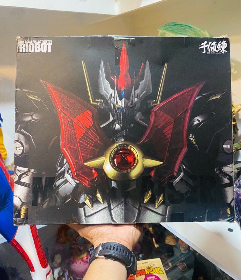 Sentinel R-14 Riobot MazinKaiser (Category: Gundam & Model Kits) located in Pasay City. Submitted by superman_991 (Listing ID 1358991975, Image 2). Description: Sentinel R-14 Riobot MazinKaiser (Diecast) Bib No issues / missing 1extra kaiser pilder (See last pic) Size: Approximately 18cm Materials: ABS, PVC, PA, POM, Die-cast (Php 8999 Only Last price)‼️ LOCATION: Paranaque MOP: Gcash MOD: LBC /Lalamove.