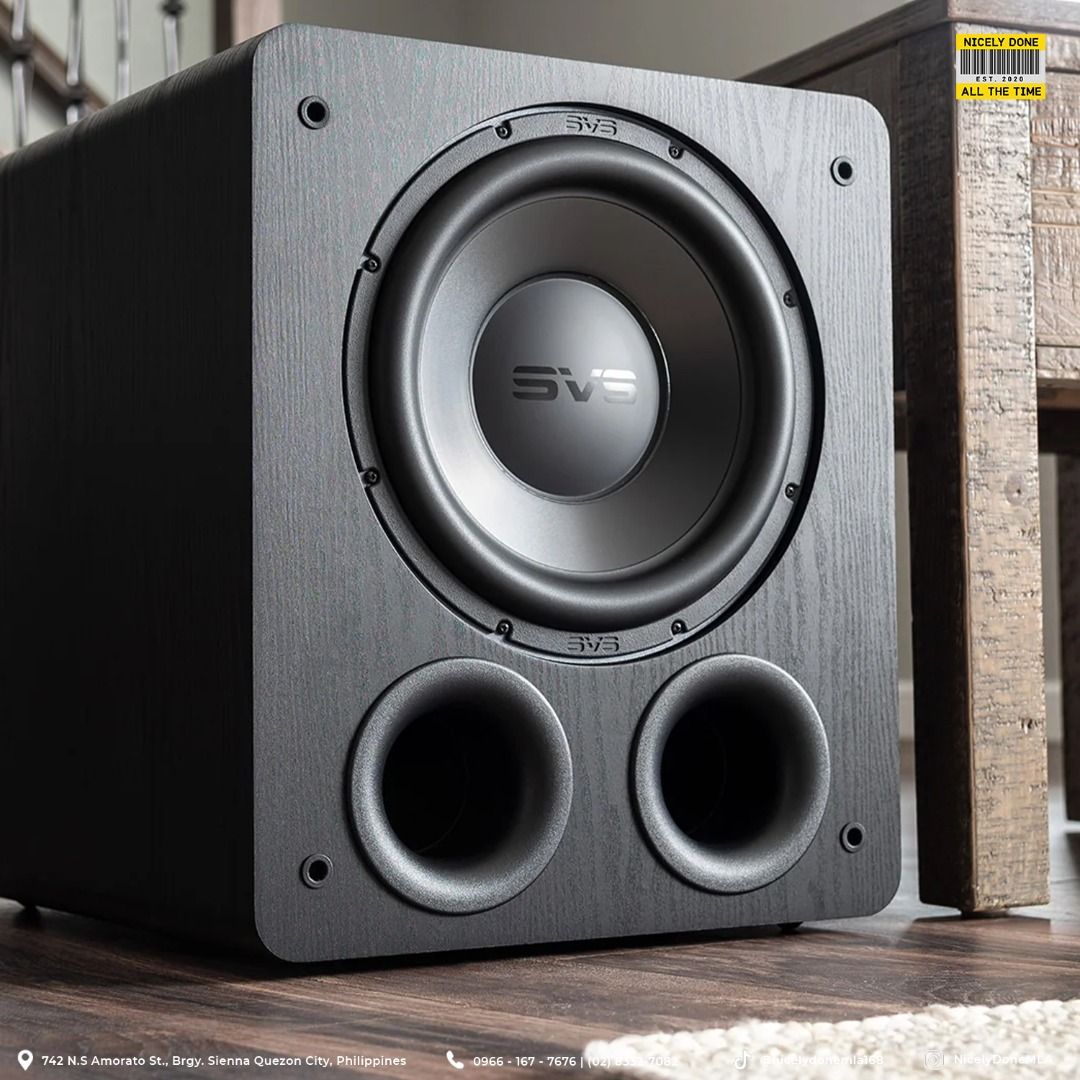 SVS PB-3000 – Advanced Ported Subwoofer | Massive Bass & Low Distortion (Category: Soundbars, Speakers & Amplifiers) located in Makati City. Submitted by nicelydonemla168 (Listing ID 1358939869, Image 2). Description: Designed for serious bass lovers, the SVS PB-3000 features a 13-inch driver paired with a 800W RMS, 2,500+W peak amplifier. Dual port tuning ensures deep bass down to 16Hz with minimal distortion. With an SVS DSP-controlled app, you
