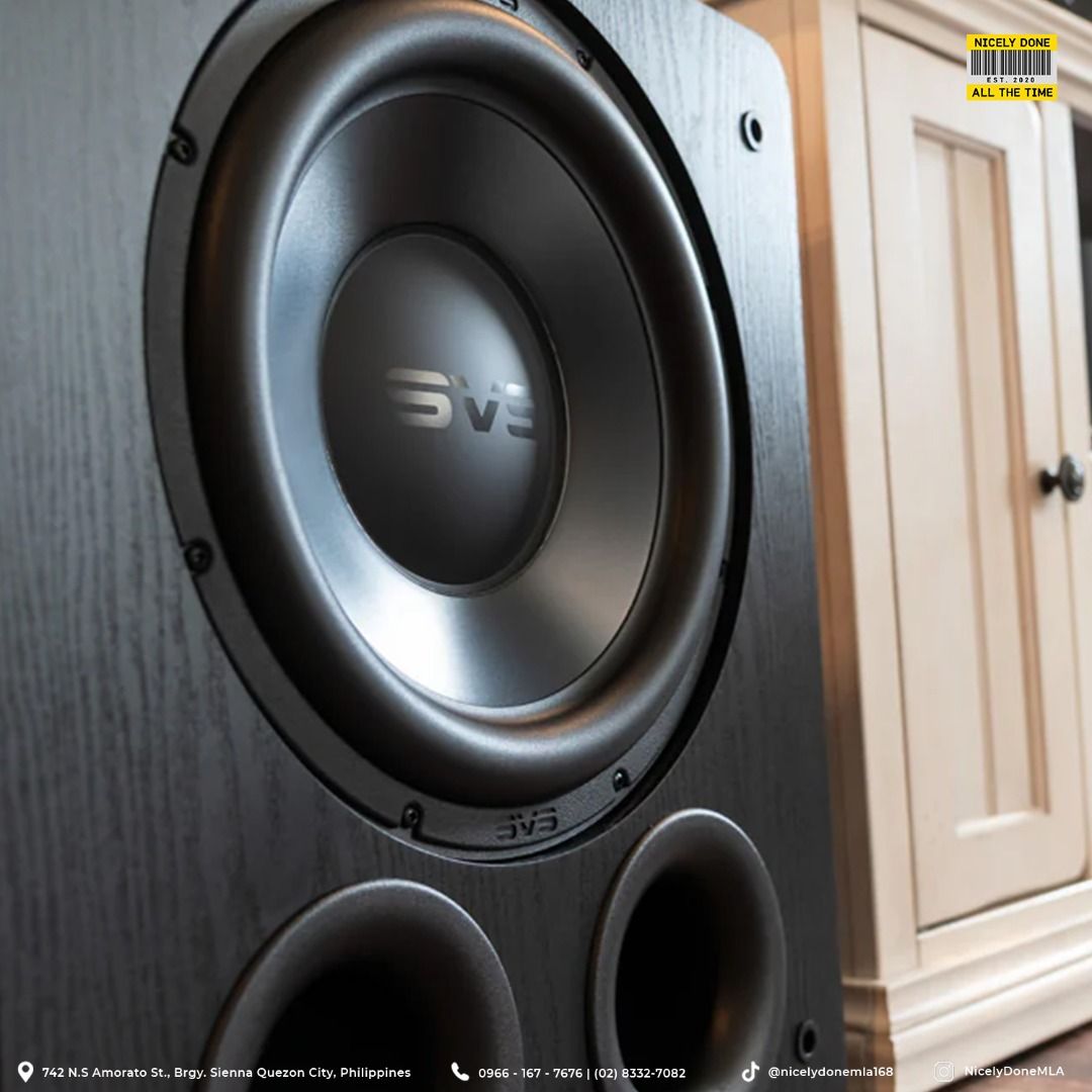 SVS PB-3000 – Advanced Ported Subwoofer | Massive Bass & Low Distortion (Category: Soundbars, Speakers & Amplifiers) located in Makati City. Submitted by nicelydonemla168 (Listing ID 1358939869, Image 3). Description: Designed for serious bass lovers, the SVS PB-3000 features a 13-inch driver paired with a 800W RMS, 2,500+W peak amplifier. Dual port tuning ensures deep bass down to 16Hz with minimal distortion. With an SVS DSP-controlled app, you