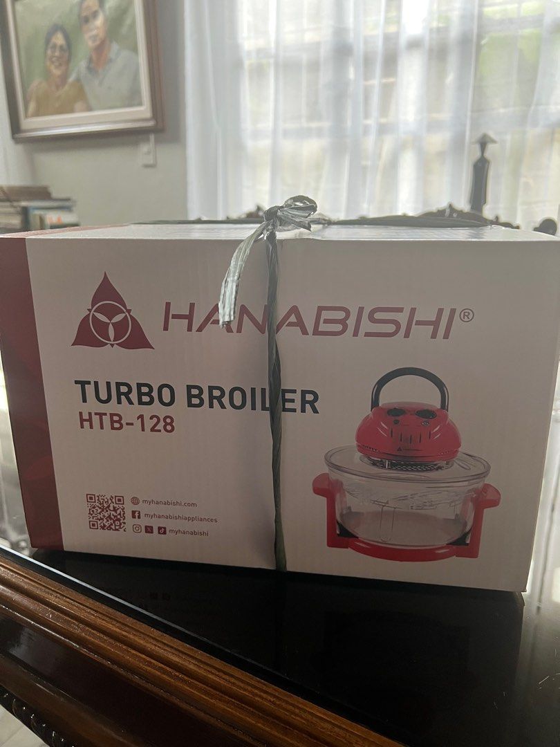 Turbo Broiler Hanabishi HTB128 (Category: Other Kitchen Appliances) located in Quezon City. Submitted by FullAndUnloading (Listing ID 1358928779, Image 3). Description: Brand new never been open Hanabishi HTB128 Turbo Broiler.