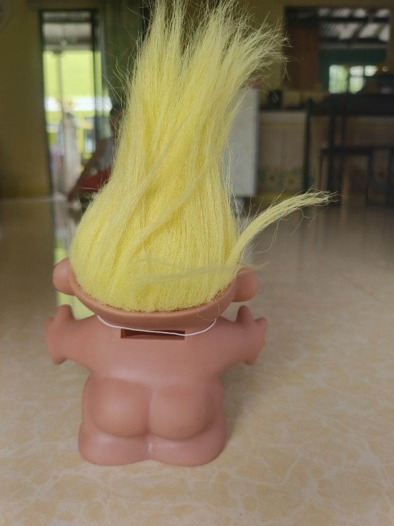 Vintage Troll coin bank (Category: Figurines & Statues) located in Passi. Submitted by pengat (Listing ID 1358942783, Image 2). Description: trading my yellow hair vintage troll coinbank to your vintage troll coinbank WHITE or ORANGE hair. please help me find one. pictures po for reference. thank you!.