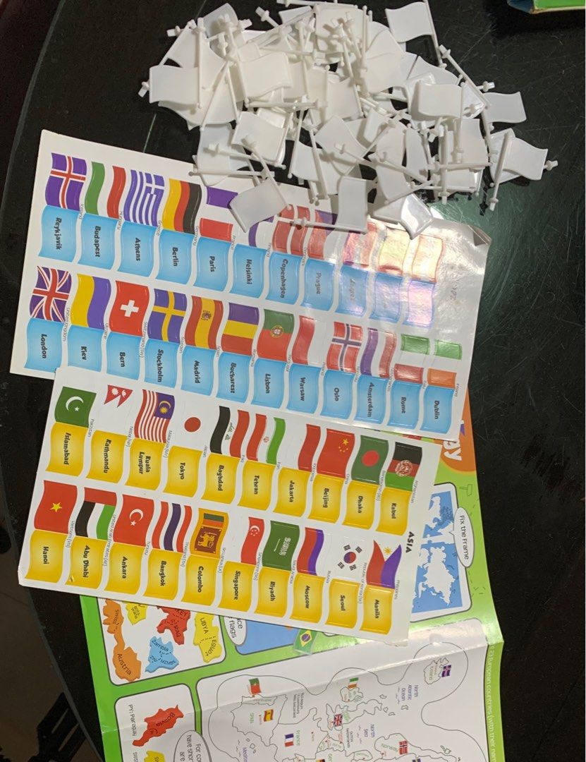 World map (Category: Board Games & Puzzles) located in Singapore. Submitted by precillajuliet (Listing ID 1359037021, Image 4). Description: Very useful attractive and interesting jigsaw puzzle to learn world map with capitals and flags..