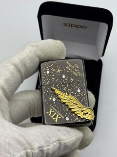 全新Zippo「日版天使之翼」防風黃銅盔甲加厚雕刻煤油打火機節日禮物64205028330755110