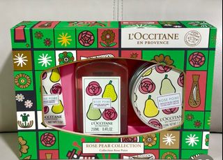 New Authentic L'OCCITANE Rose and Pear Scented Shower Gel, Body Lotion and Hand Cream Set62940516483713110