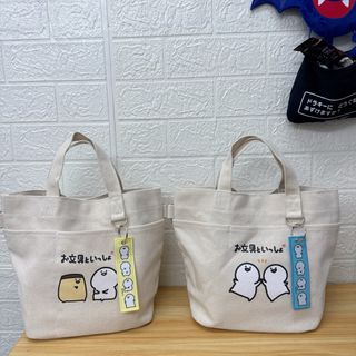 日本 Obungu to Issho 文具醬 文具君 米白色帆布 手挽 斜咩袋64193778603649110