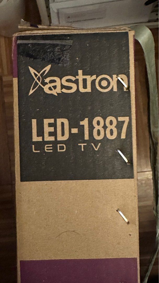 ASTRON LED 1887 TV (Category: TV) located in Quezon City. Submitted by prelovedbyggdc (Listing ID 1359261642, Image 2). Description: Brand new! Unopened TV with box and complete inclusions 18" Perfect for small rooms & Possible for double monitor With HDMI, AV input, Audio out, slim design Slightly negotiable Rfs: Declutterring Loc: Fairview QC.