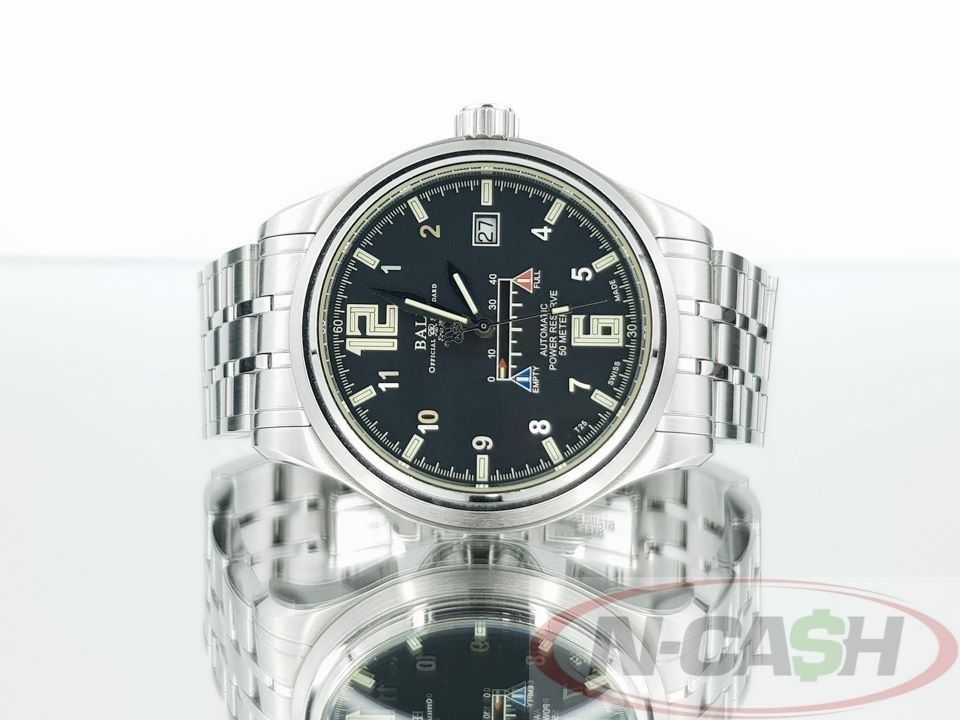 Ball Trainmaster Power Glow Automatic Black Dial (Category: Luxury Watches) located in Makati City. Submitted by luxury_by_ncash_2 (Listing ID 1359159373, Image 1). Description: N-Cash Pawnshop "Instant Cash for Bags, Watches, Cars, and Electronics" https://www.ncash-pawnshop-philippines.com/ Ball Trainmaster Power Glow Automatic Black Dial Ref. NM1056D-SAJ-BK 41mm steel case 42-hour power reserve Ball Calibre 197 movement Purchased at local Ball