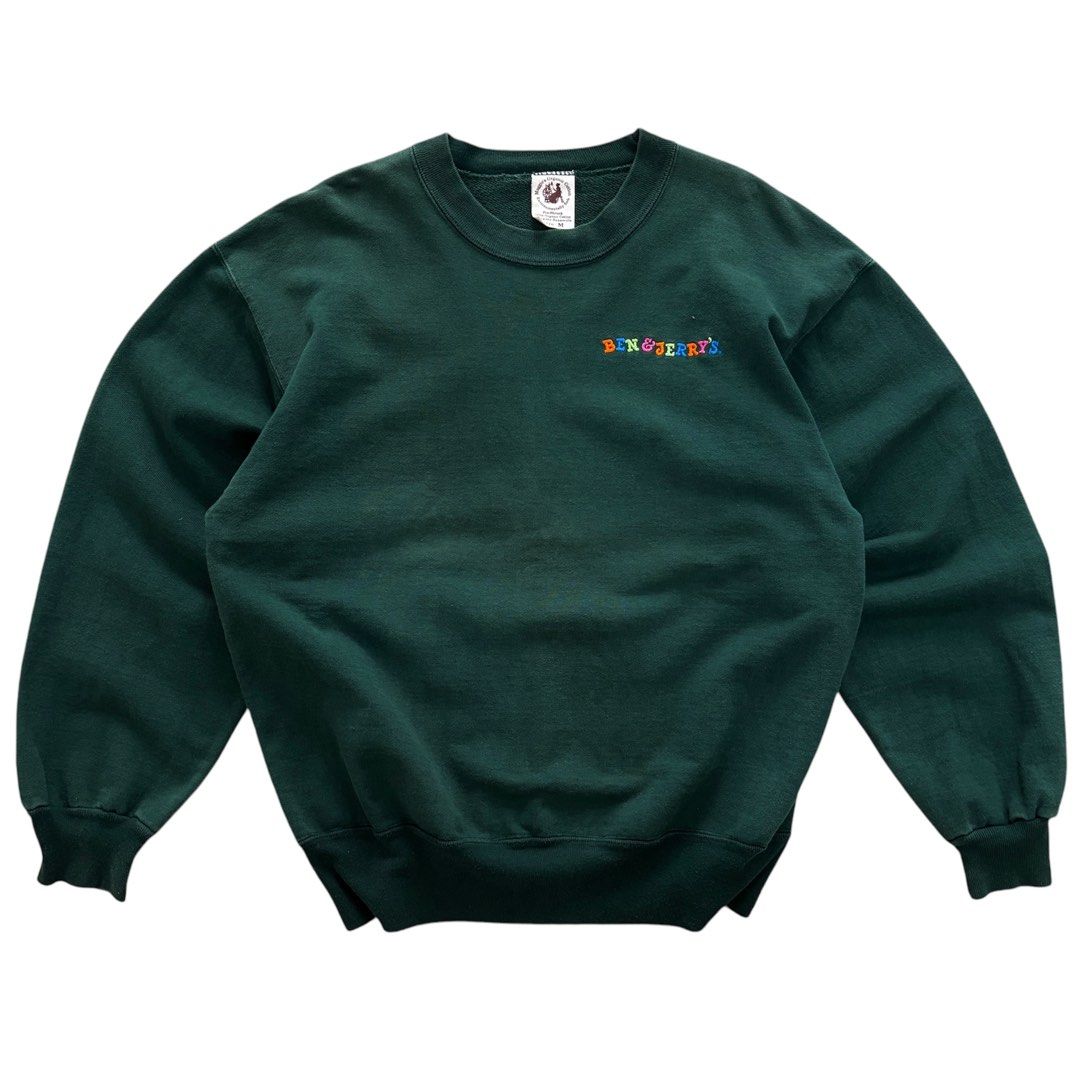 Ben & Jerry’s 💯 Organic Cotton sweatshirt Emerald Green (Category: Hoodies) located in Bangi. Submitted by liqstoremy (Listing ID 1359177393, Image 1). Description: - best condition 9/10 - getah semua okay - cutting boxy baggy .