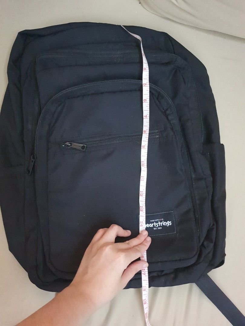 Black Multi Pocket Backpack (Category: Backpacks) located in Paranaque City. Submitted by thriftyhippietiger (Listing ID 1359303878, Image 2). Description: L-18 W-15.5 lay flat used once.
