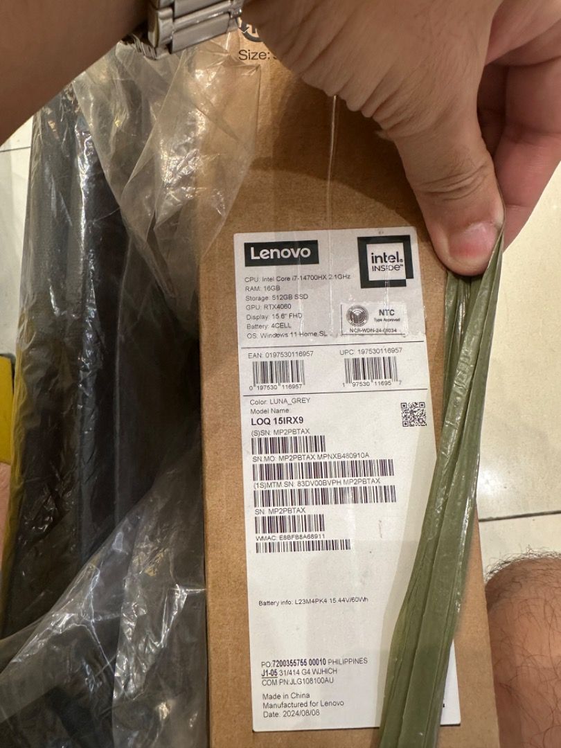 Brand new lenovo laptop (Category: Laptops & Notebooks) located in Caloocan City. Submitted by kevindusti04114 (Listing ID 1359240898, Image 2). Description: Hello. Brand new laptop bought March 19, 2025 at SM Bicutan. Reason for selling: I bouggr this laptop on the date mentioned above. However, my gf also bought another laptop simultaneously on the same date and when I got home, i got two of the same kind of laptop.. Hence, I am selling this ab