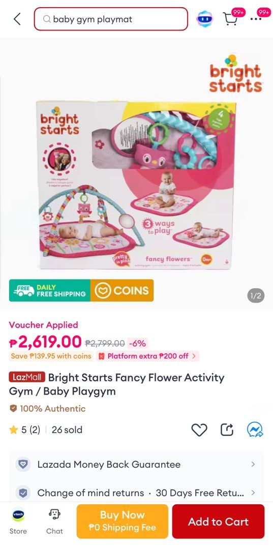 Bright starts PLAY GYM (Category: Infant Playtime) located in Manila. Submitted by stuffandthingsdeclutter (Listing ID 1359139220, Image 2). Description: Orig price 2700 Selling low since the box is old but never been opened..