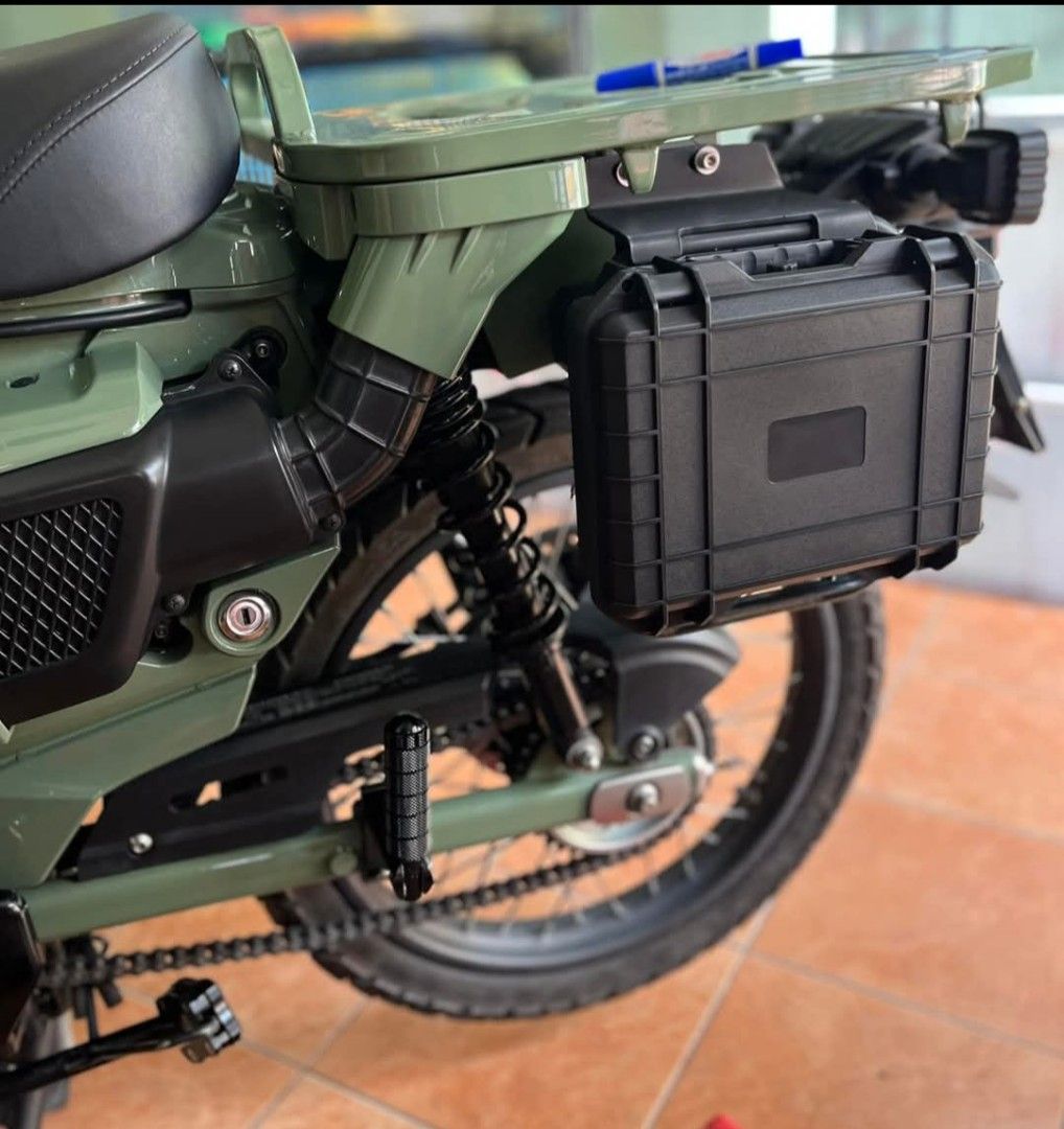 Ct125 side rack with pelican box, Motorcycles, Motorcycle Accessories ...