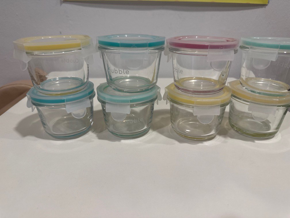 Cubble Baby Glass Food Storage Container - Set of 8, Babies & Kids ...