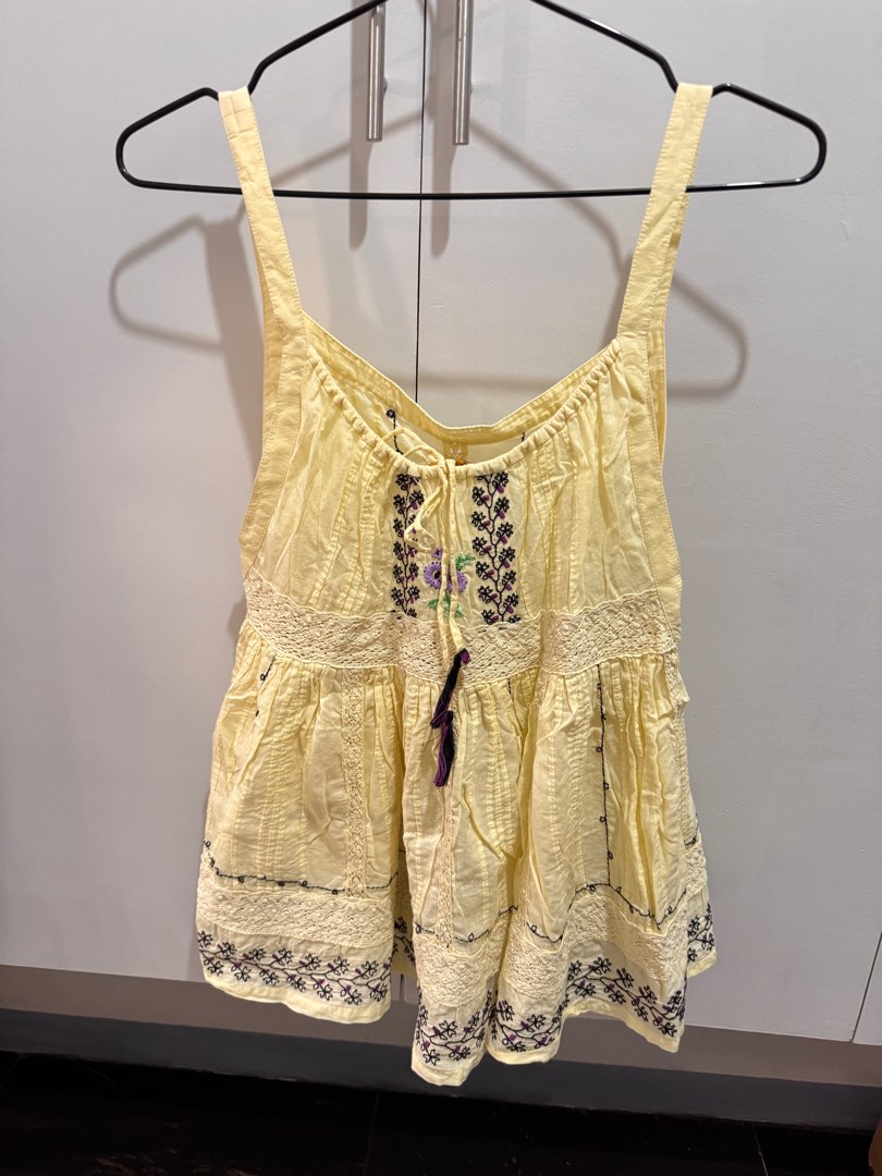 Free People Girl's Knit Babydoll Pullover Top Purple Size Medium