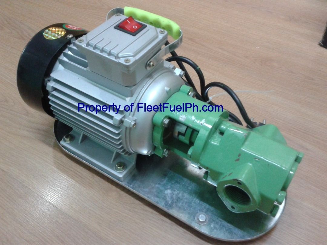 Gear Pump Fuel Transfer Pump (Category: Construction Tools & Equipment) located in Manila. Submitted by fleetfuelph.fleetfuelph (Listing ID 1359182600, Image 1). Description: Up for Sale are Gear Pumps with the specs listed below Fuel Medium : Diesel/Kerosene/Oils Inlet / Outlet : 1 inch Suction : 3 meters Pressure : 0.3 MPa Head : 20 meters Voltage : 220Vac Speed : 2800 RPM Power : 750 Watt Flowrate : 75 LPM No Bypass Valve Made in China Cheap a