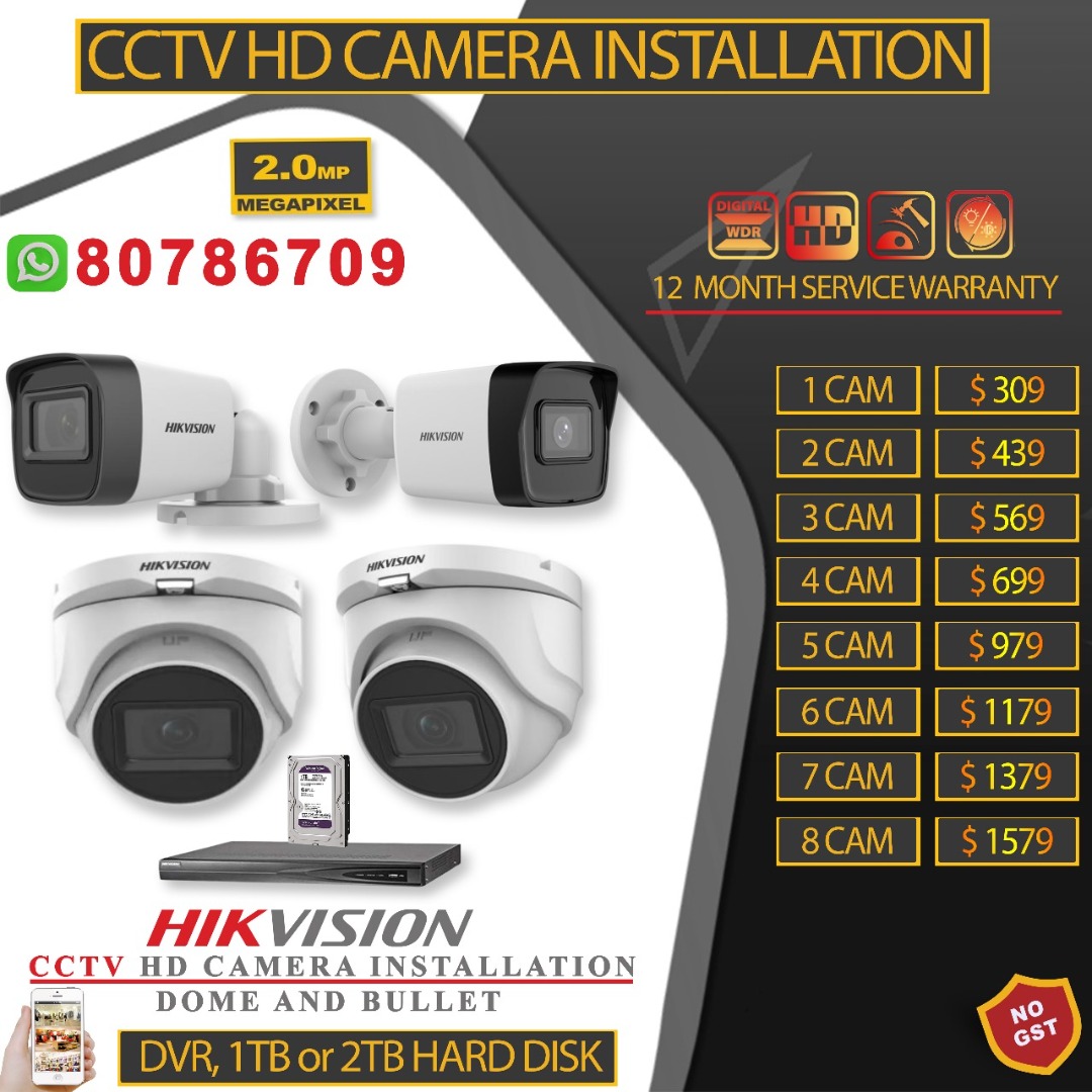 Hikvision- Analog CCTV System Installation for Home & Office Packages ...