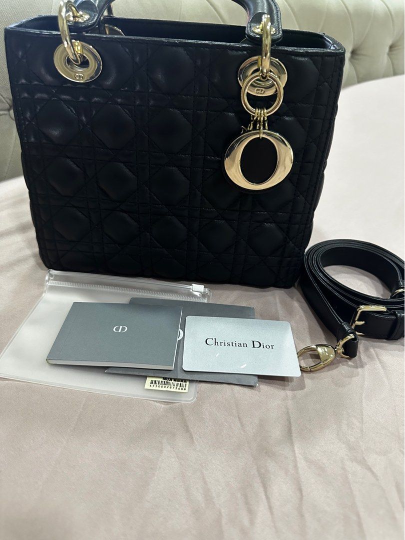 Lady dior (Category: Luxury Bags & Wallets) located in San Juan City. Submitted by purselovebytin (Listing ID 1359251180, Image 1). Description: Guaranteed Authentic or your money back! This is in Lambskin. Medium size. Comes with dust bag, strap and authenticity card. No low ballers pls as this is a steal price already!.